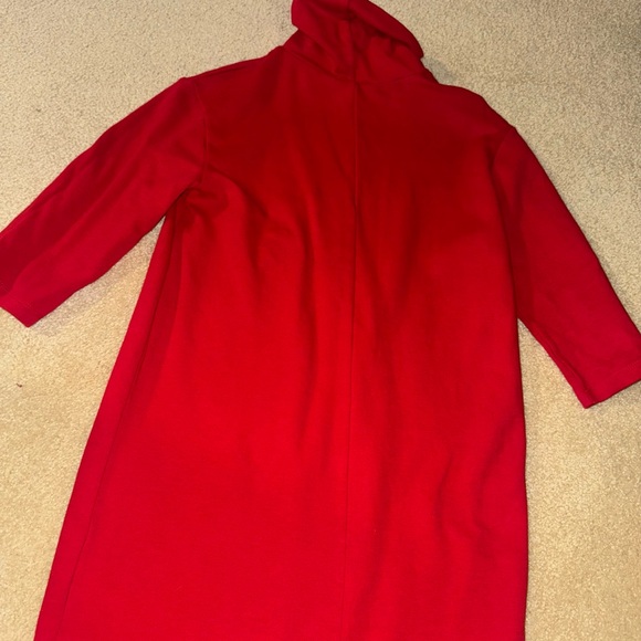 Zara Bold Red Cowl Neck Sweater Dress - Picture 5 of 5